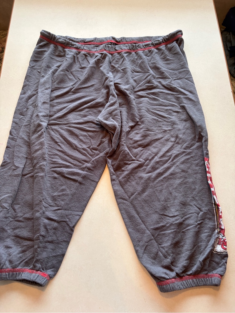Team Apparel Charcoal Joggers with Red Accent